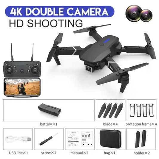 E88 Pro Drone 8K Profesional HD 4K Rc Airplane Dual-Camera Wide-Angle Head Remote Quadcopter Airplane Toy Helicopter